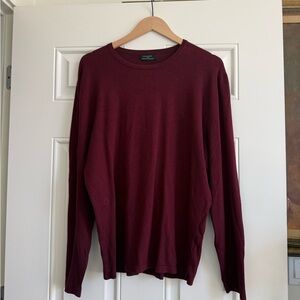 Zara Men's Crewneck Sweater - Wine